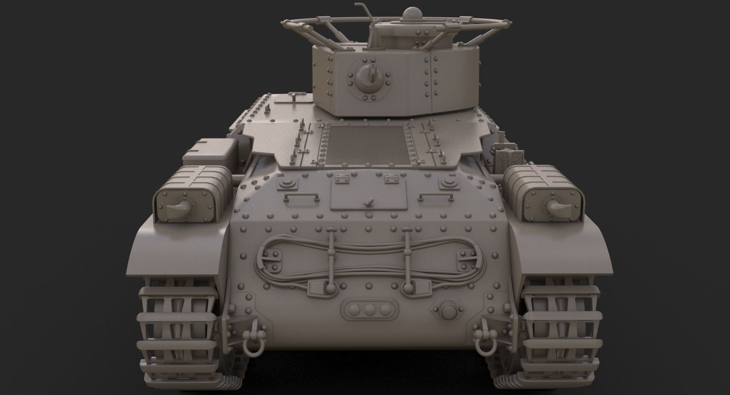 Tank Type 97 Chi Ha Green Japan Vray 3D model_22