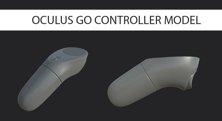 Oculus Go Controller VR 3D model_2