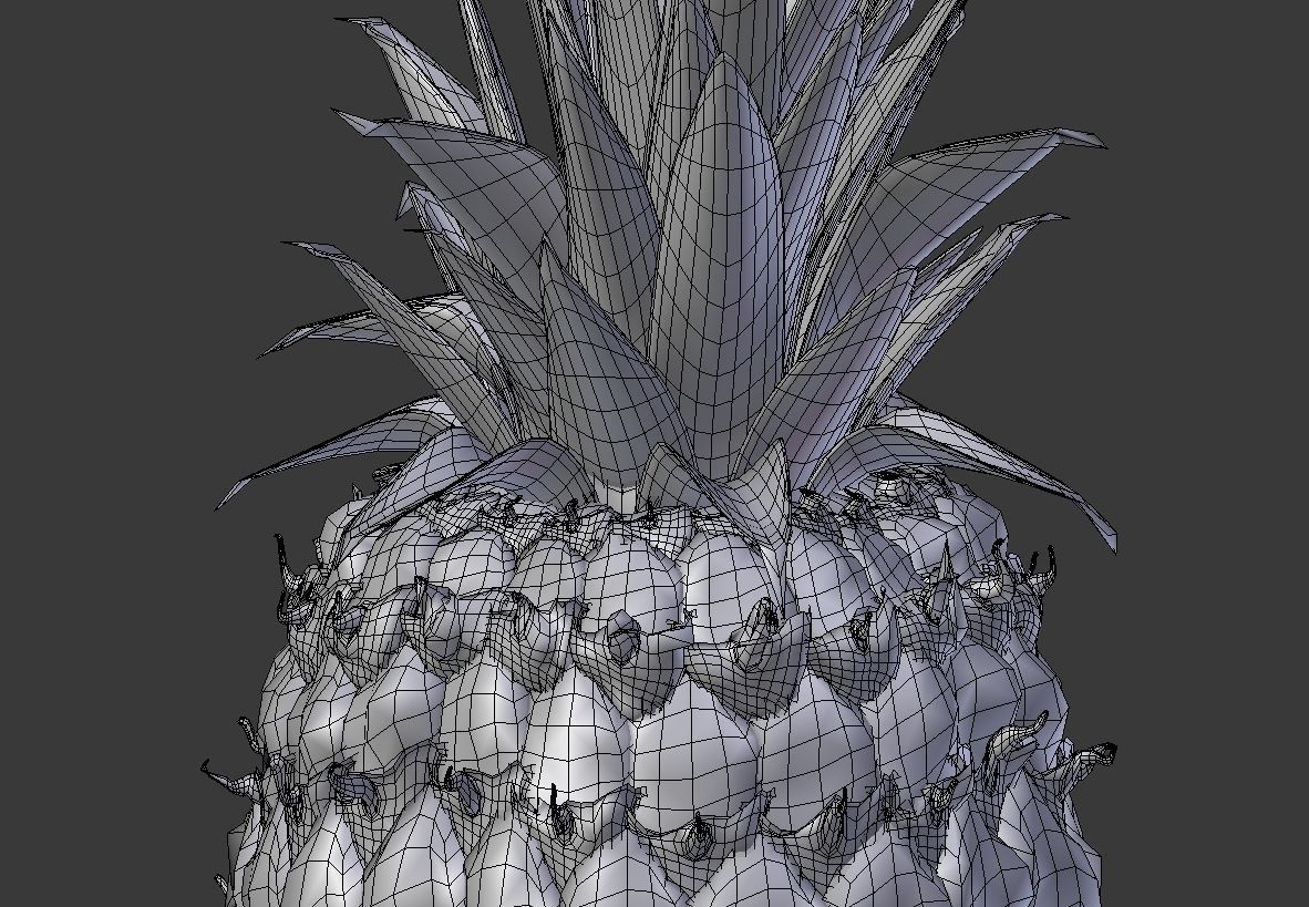 Realistic Pineapple 3D model_6