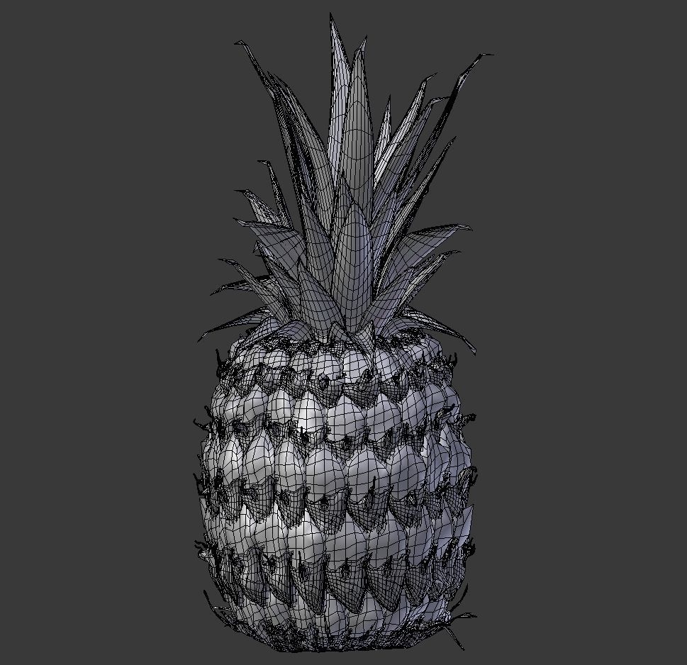 Realistic Pineapple 3D model_5