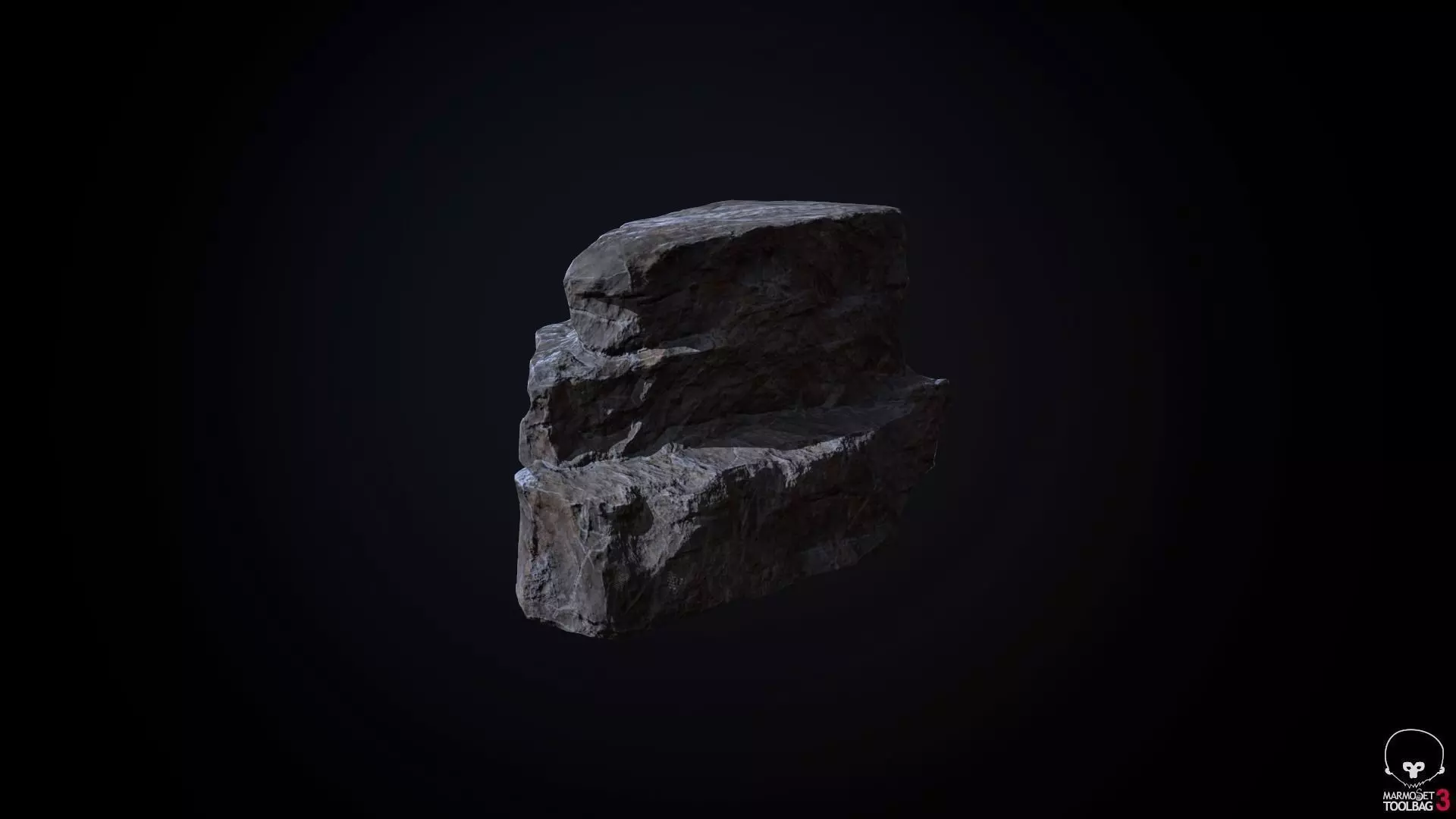 Modular Rock Low-poly 3D model_0