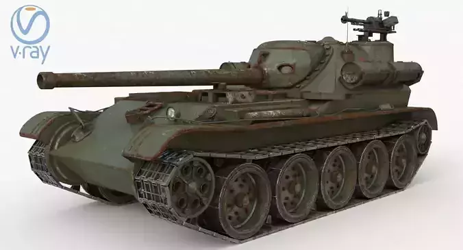 Tank Uralmash SU 101 Russian Vray 3D model