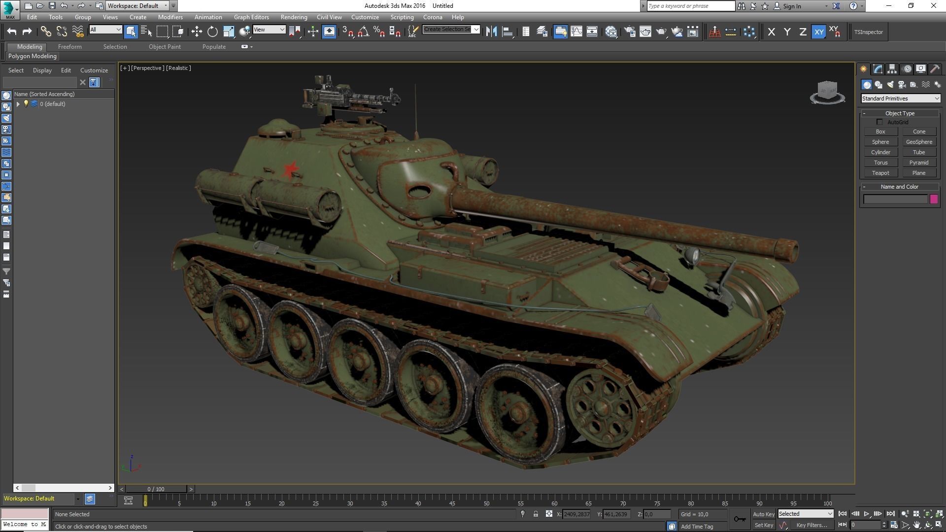 Tank Uralmash SU 101 Mental ray 3D model_40
