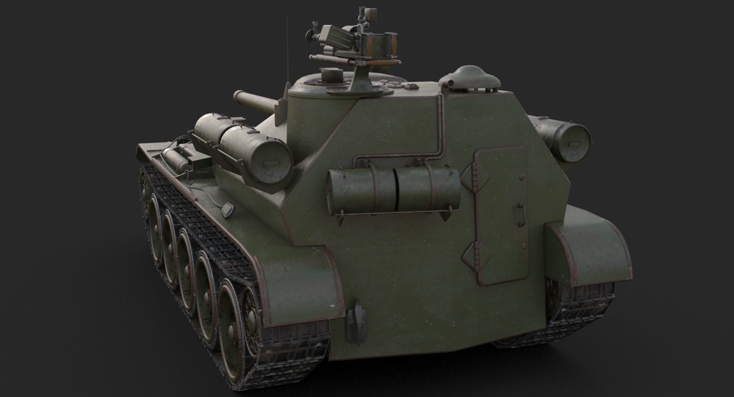 Tank Uralmash SU 101 Mental ray 3D model_8