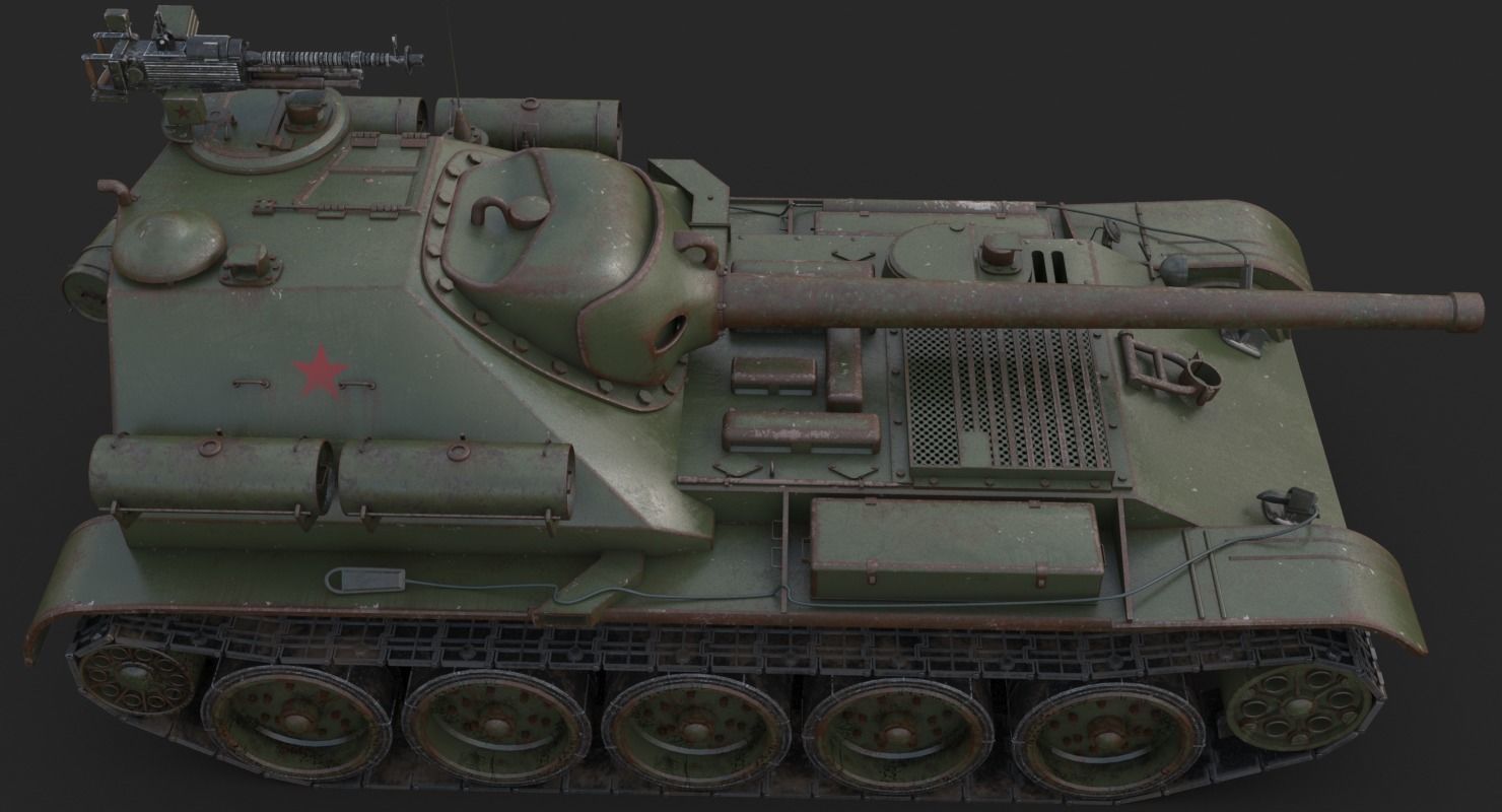 Tank Uralmash SU 101 Mental ray 3D model_13
