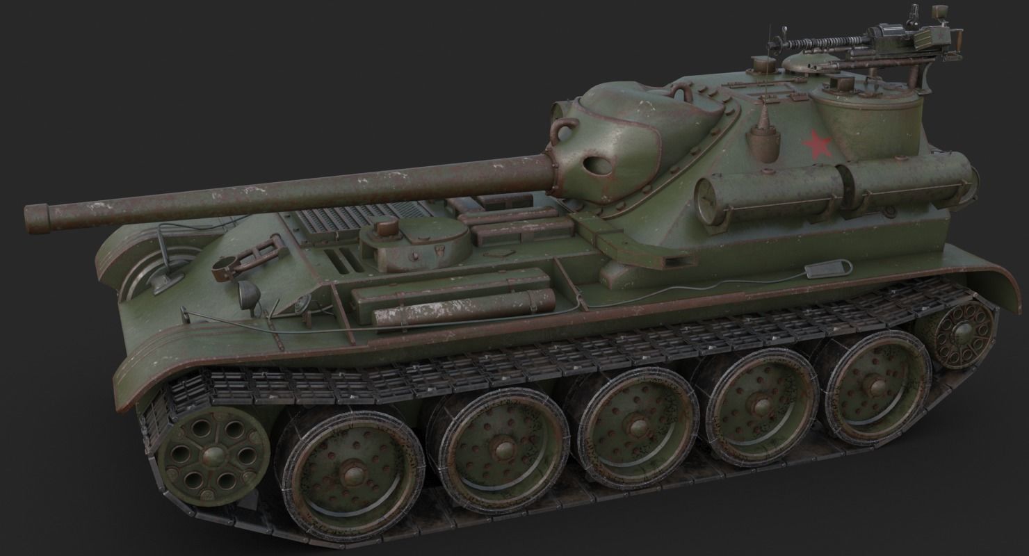 Tank Uralmash SU 101 Mental ray 3D model_3