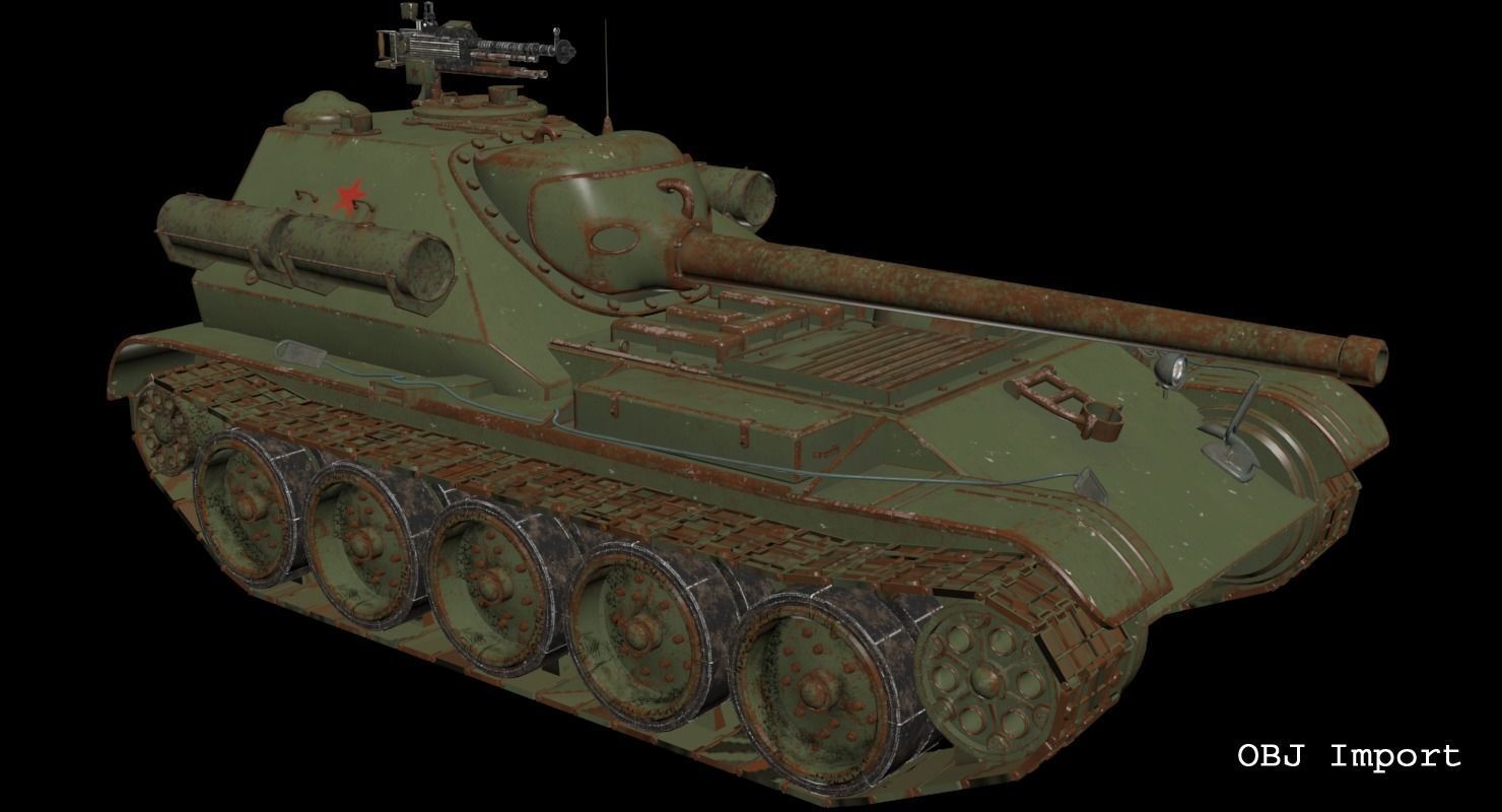 Tank Uralmash SU 101 Mental ray 3D model_42