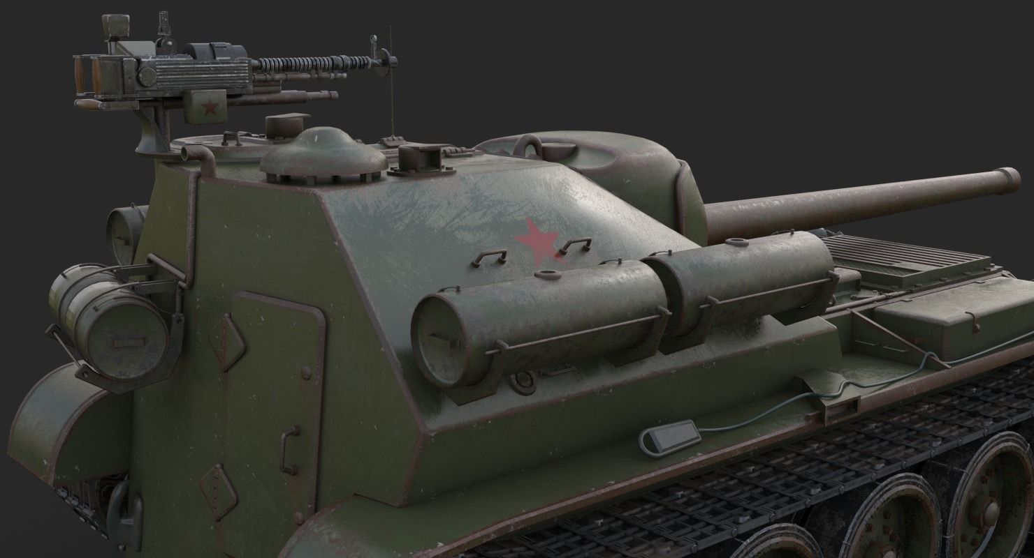 Tank Uralmash SU 101 Mental ray 3D model_9