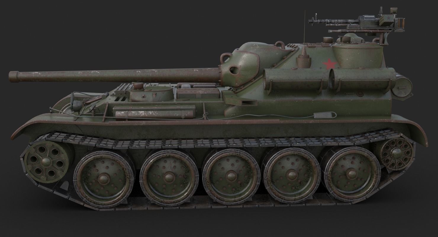 Tank Uralmash SU 101 Mental ray 3D model_4