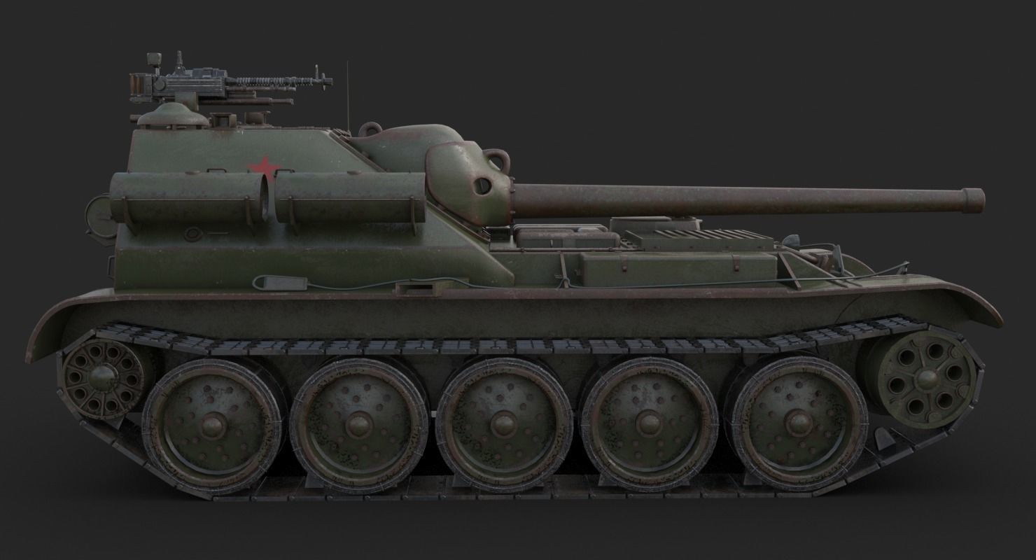 Tank Uralmash SU 101 Mental ray 3D model_12