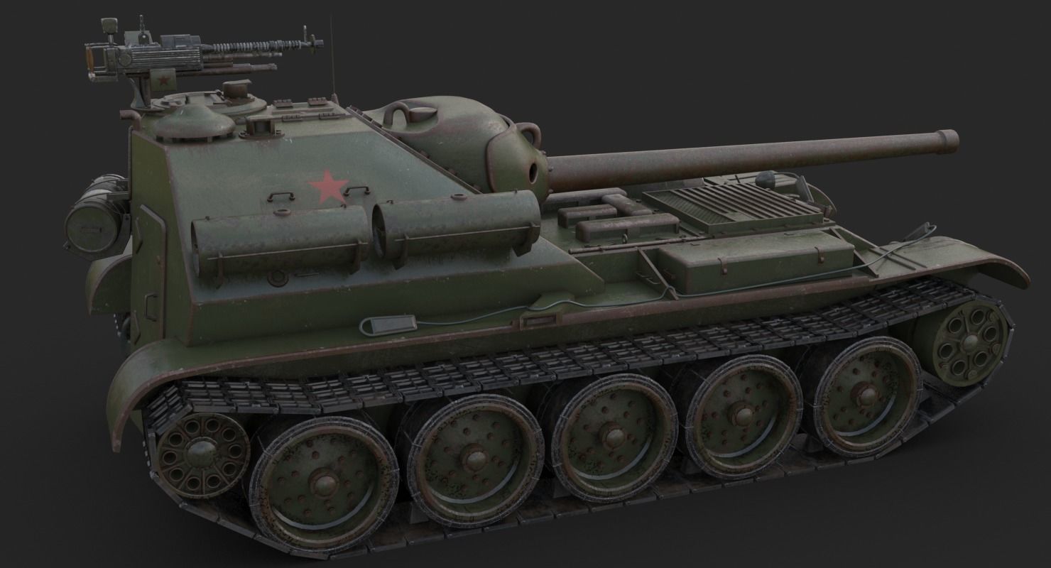 Tank Uralmash SU 101 Mental ray 3D model_11