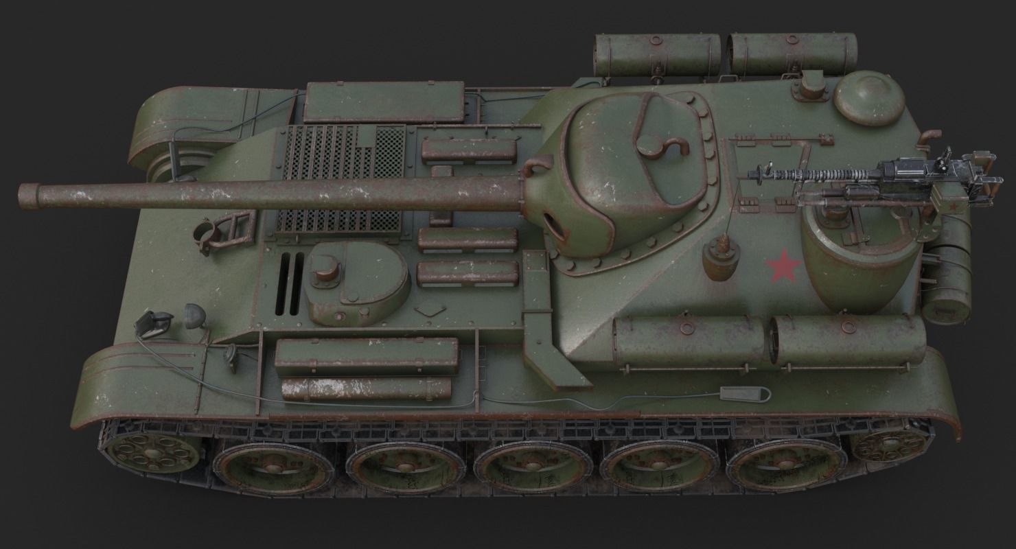 Tank Uralmash SU 101 Mental ray 3D model_6
