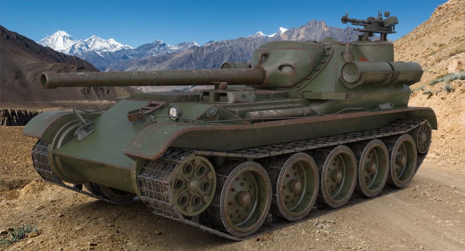 Tank Uralmash SU 101 Mental ray 3D model_1