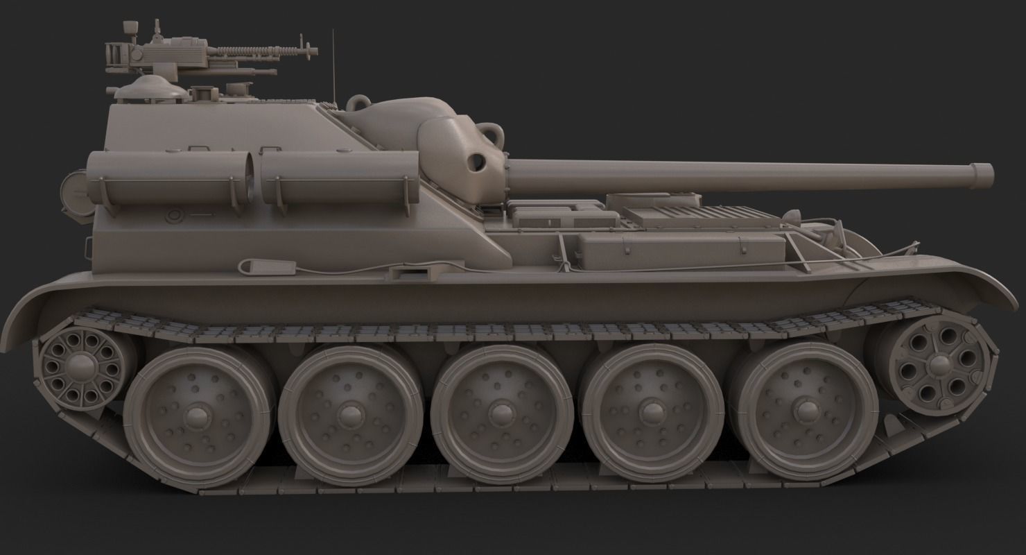 Tank Uralmash SU 101 Mental ray 3D model_35