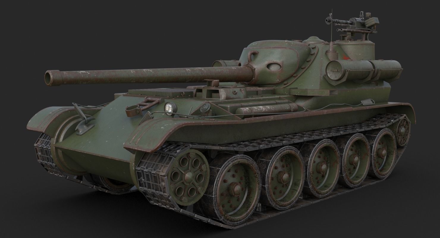 Tank Uralmash SU 101 Mental ray 3D model_2