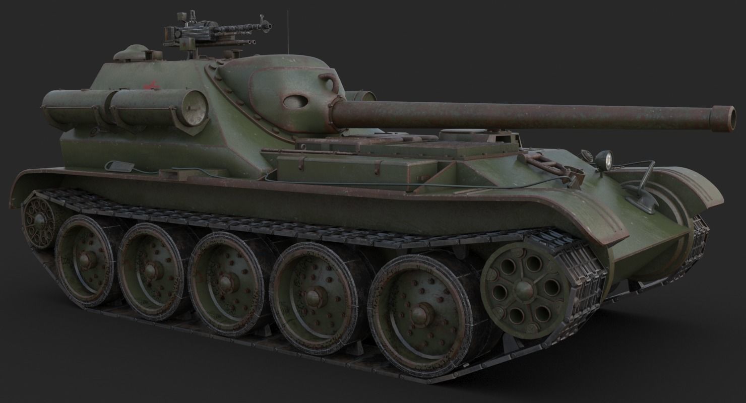 Tank Uralmash SU 101 Mental ray 3D model_14