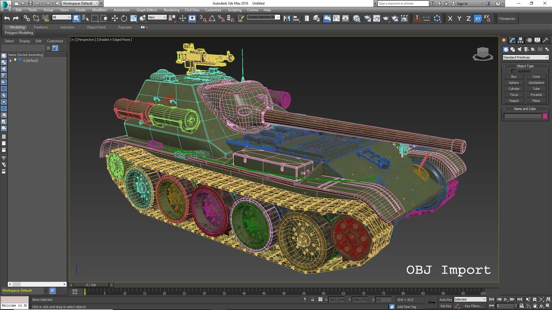 Tank Uralmash SU 101 Mental ray 3D model_41