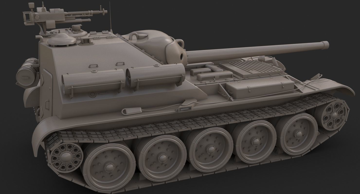 Tank Uralmash SU 101 Mental ray 3D model_34