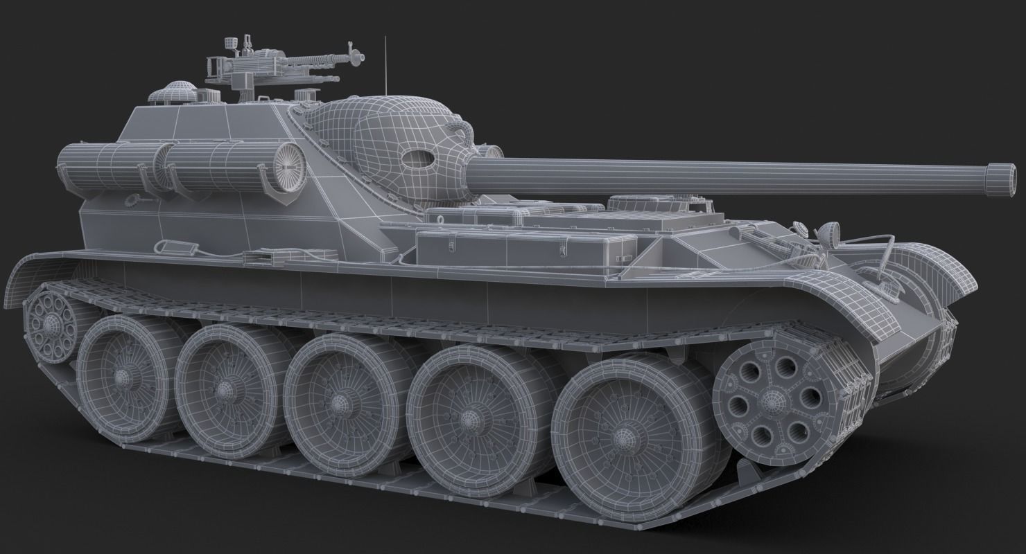 Tank Uralmash SU 101 Mental ray 3D model_27