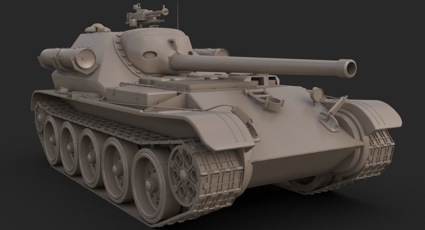 Tank Uralmash SU 101 Mental ray 3D model_36