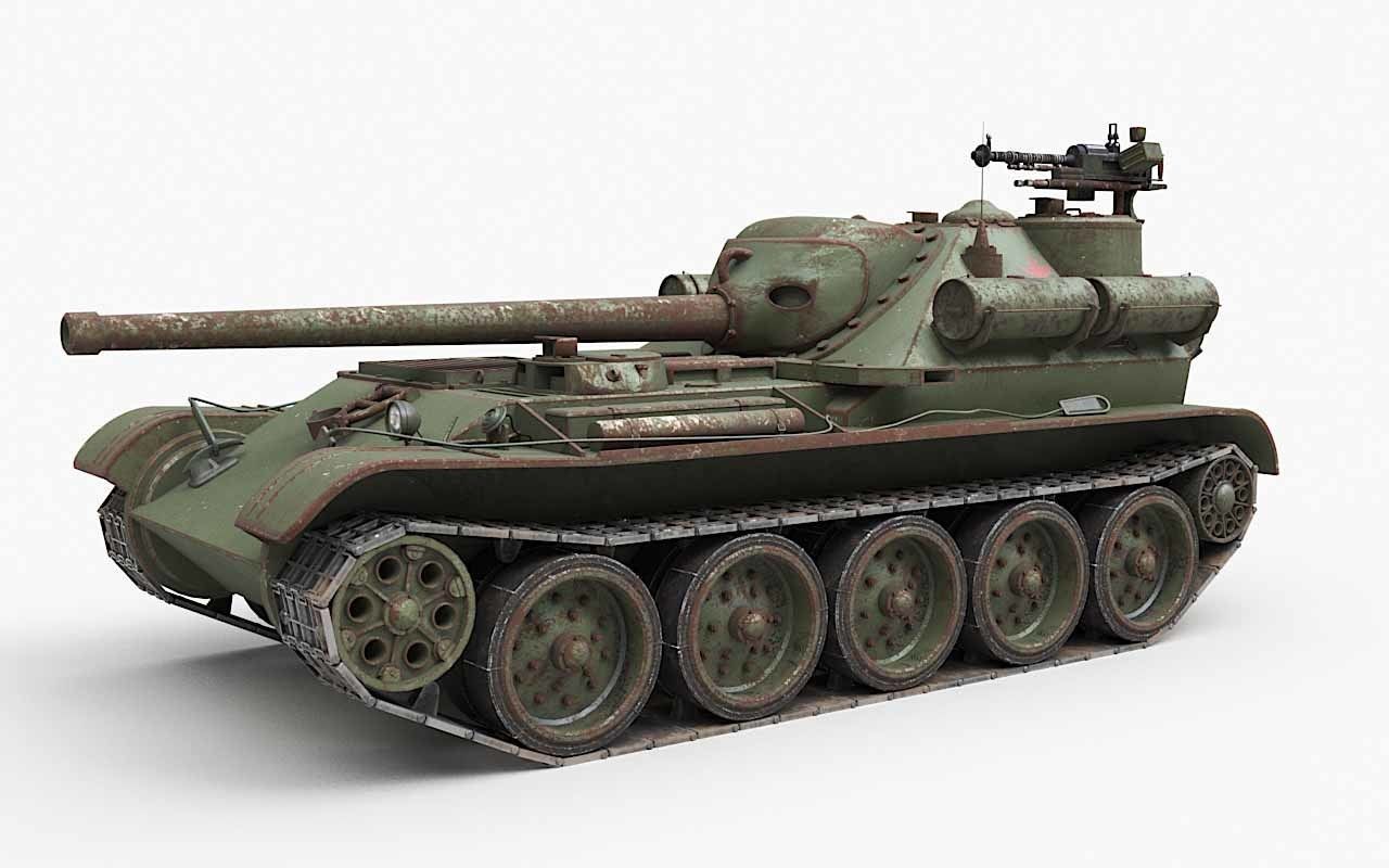 Tank Uralmash SU 101 Corona 3D model_78