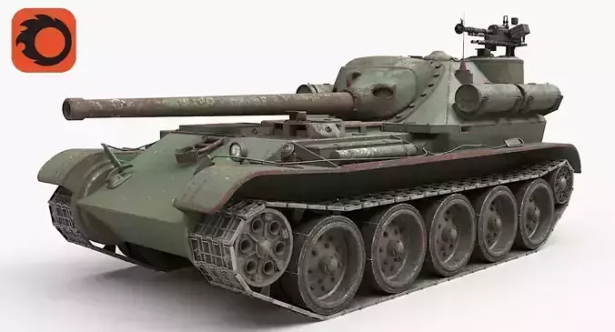 Tank Uralmash SU 101 Corona 3D model