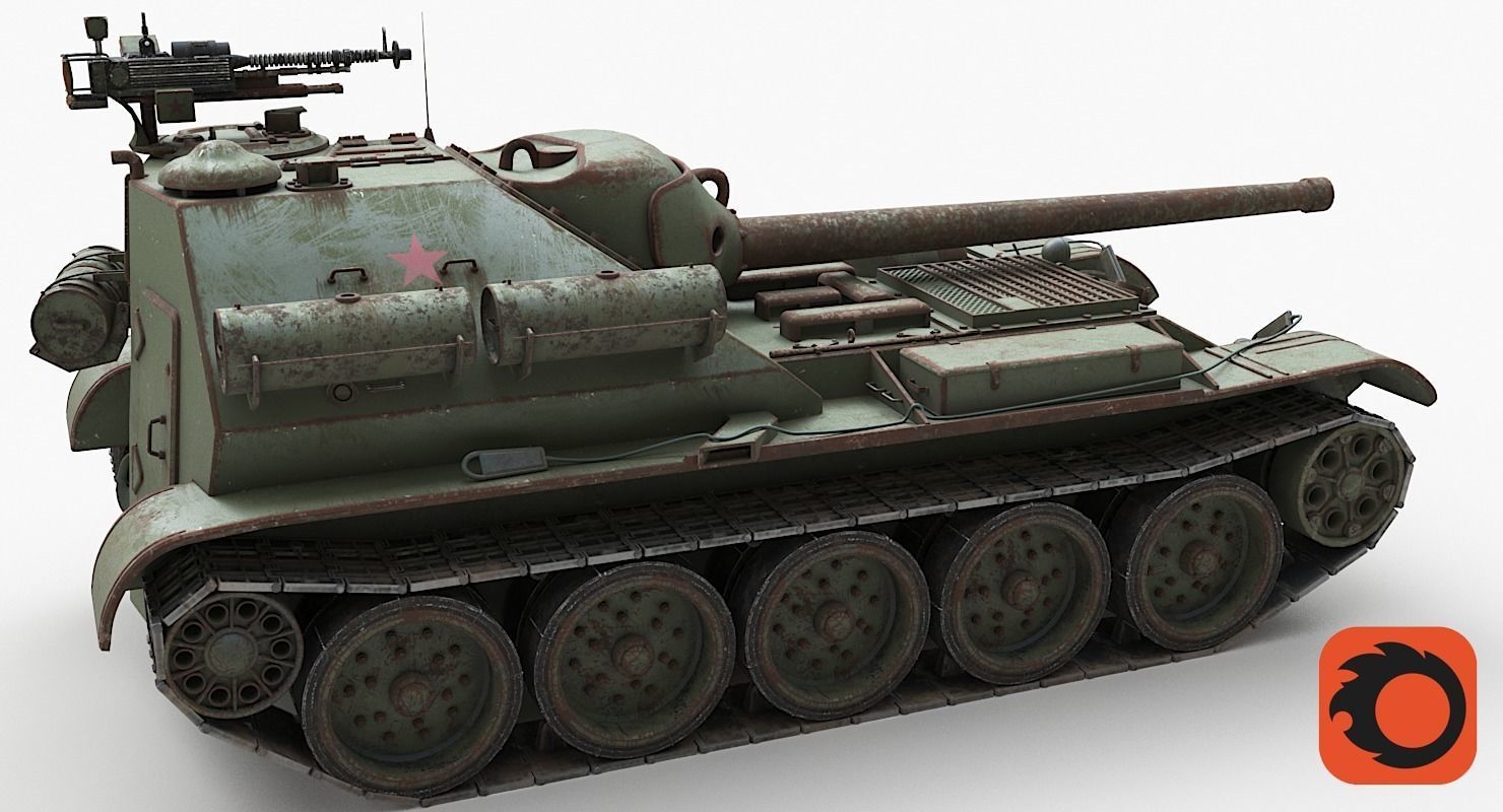 Tank Uralmash SU 101 Corona 3D model_8