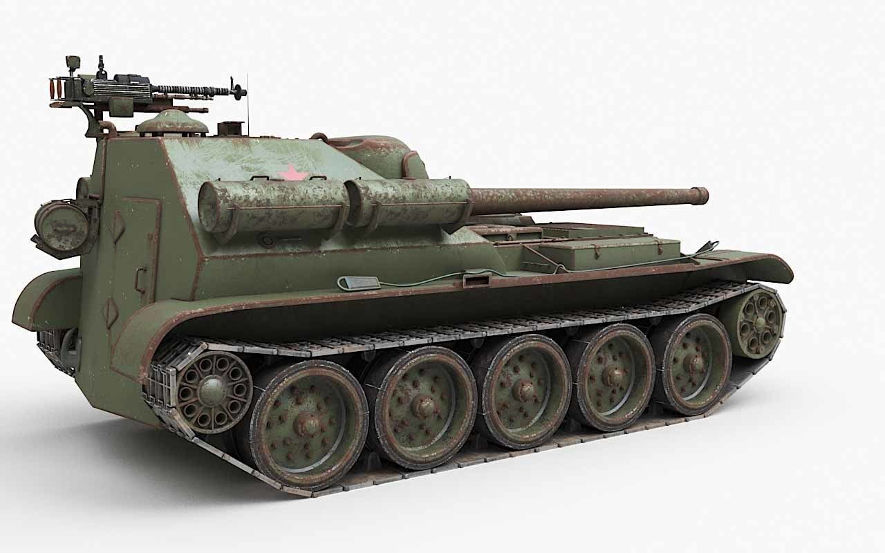 Tank Uralmash SU 101 Corona 3D model_60
