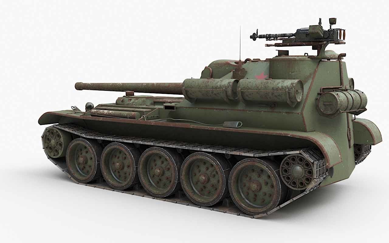 Tank Uralmash SU 101 Corona 3D model_71