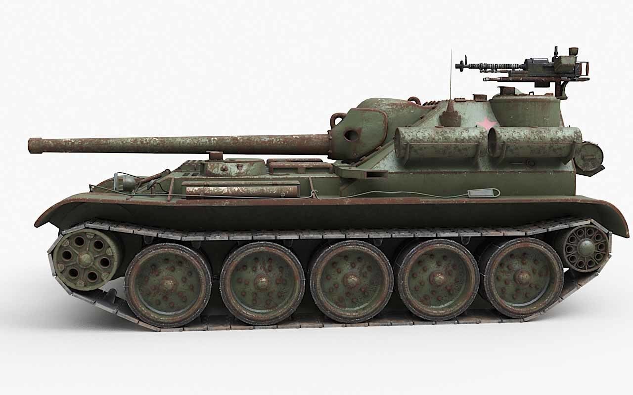Tank Uralmash SU 101 Corona 3D model_75