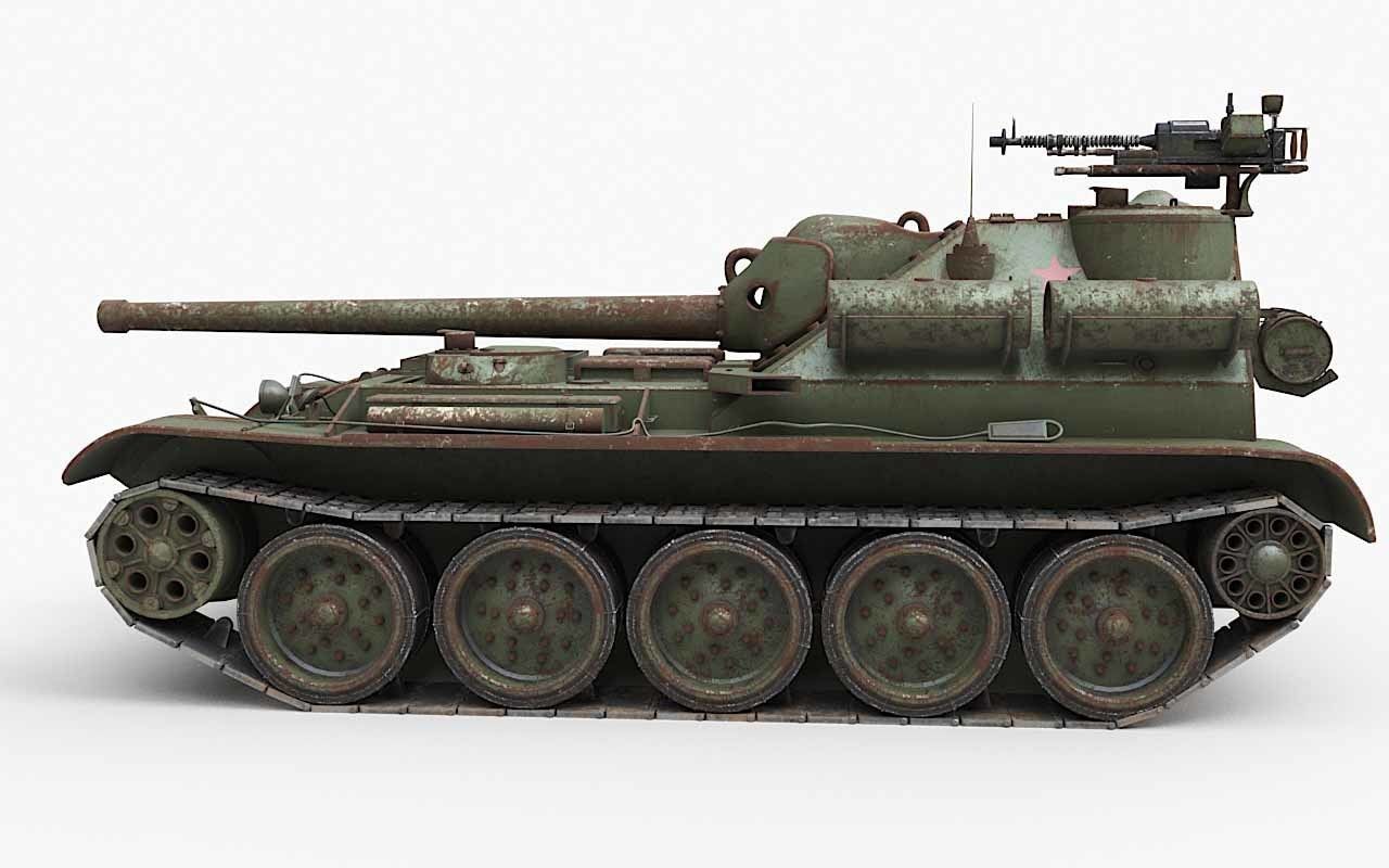 Tank Uralmash SU 101 Corona 3D model_74
