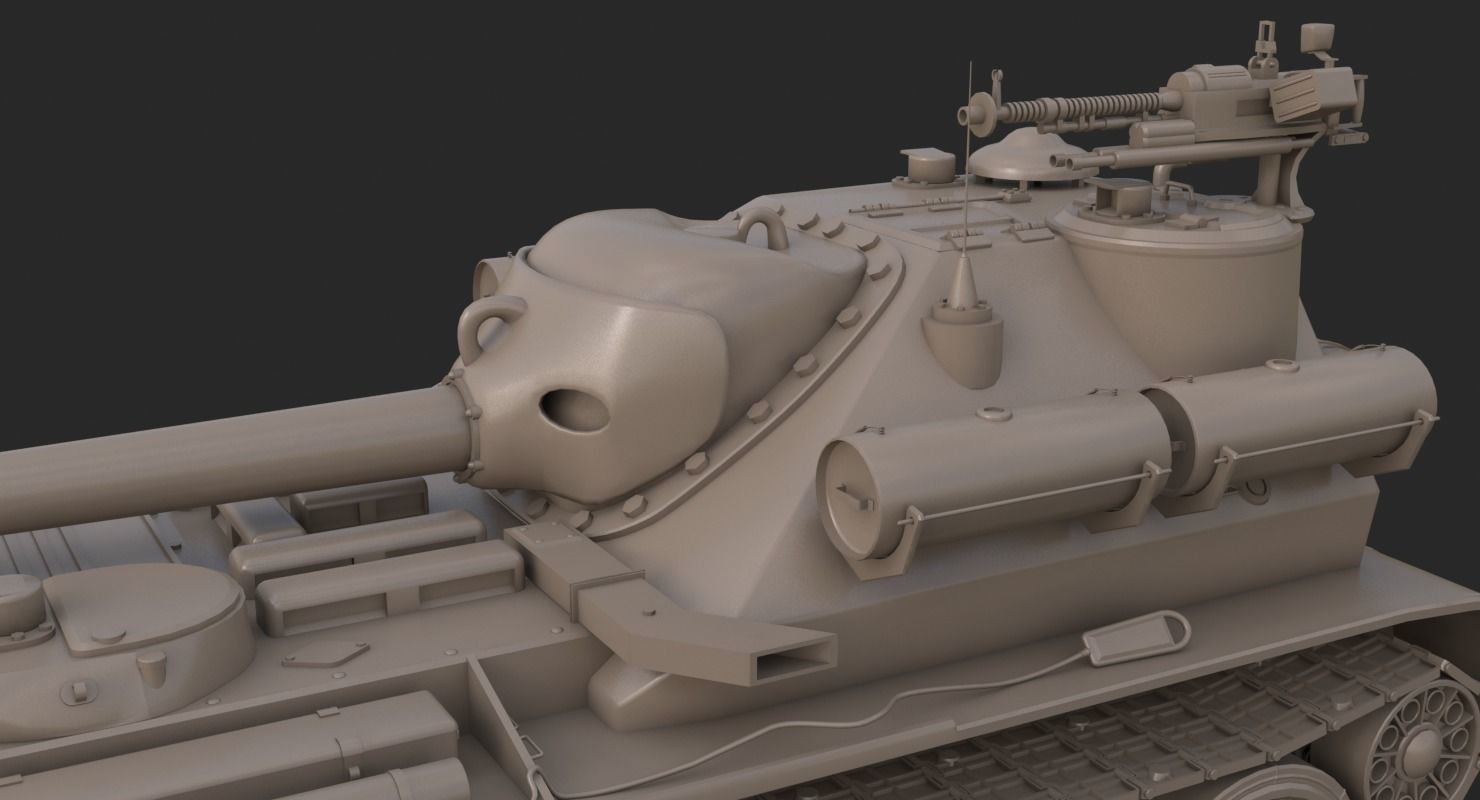 Tank Uralmash SU 101 Corona 3D model_32