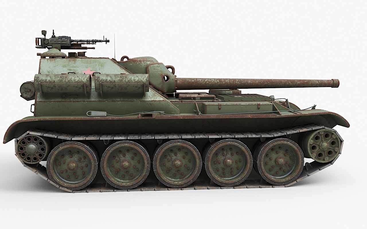 Tank Uralmash SU 101 Corona 3D model_57