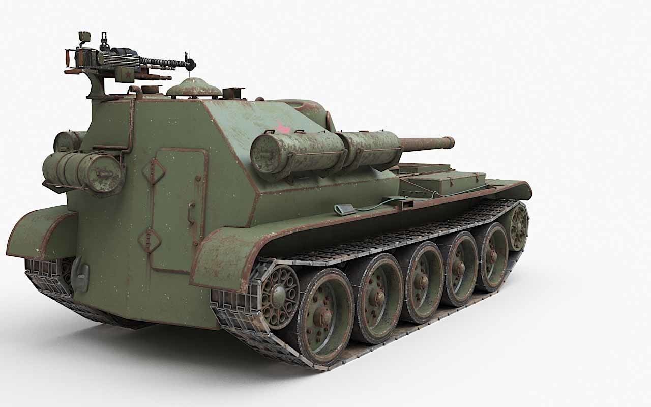 Tank Uralmash SU 101 Corona 3D model_62