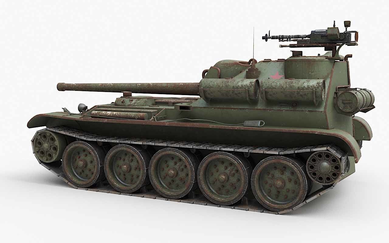 Tank Uralmash SU 101 Corona 3D model_72