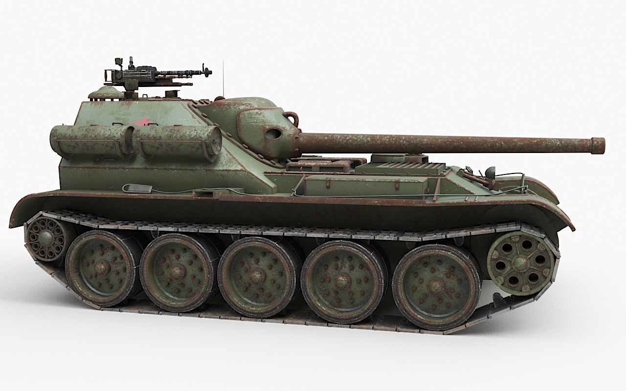 Tank Uralmash SU 101 Corona 3D model_55