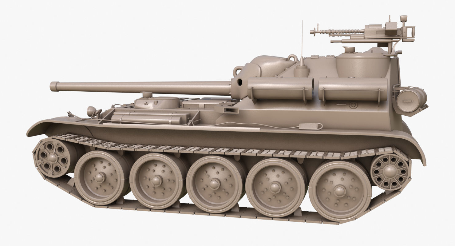 Tank Uralmash SU 101 Clay Mental Ray 3D model_56