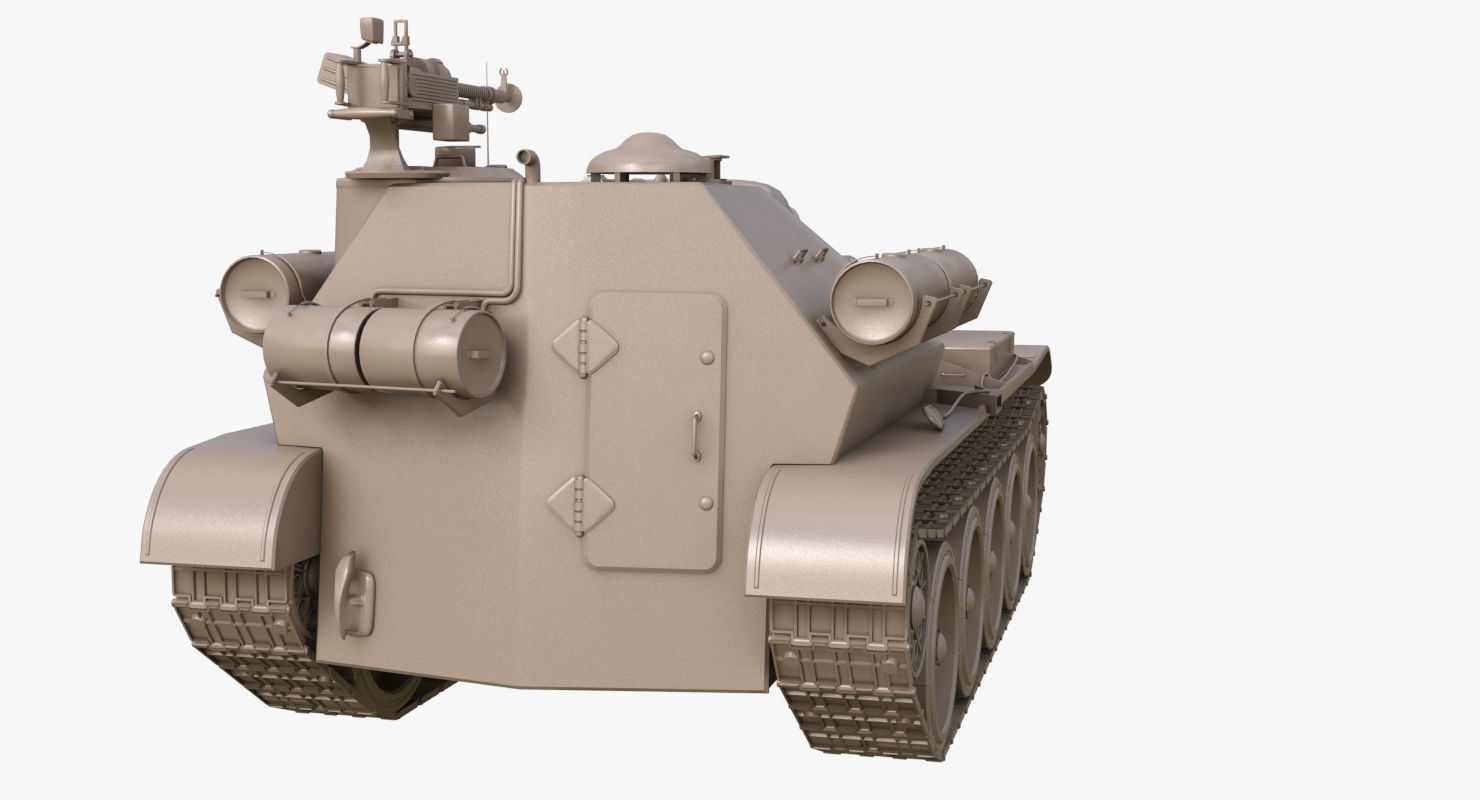 Tank Uralmash SU 101 Clay Mental Ray 3D model_47