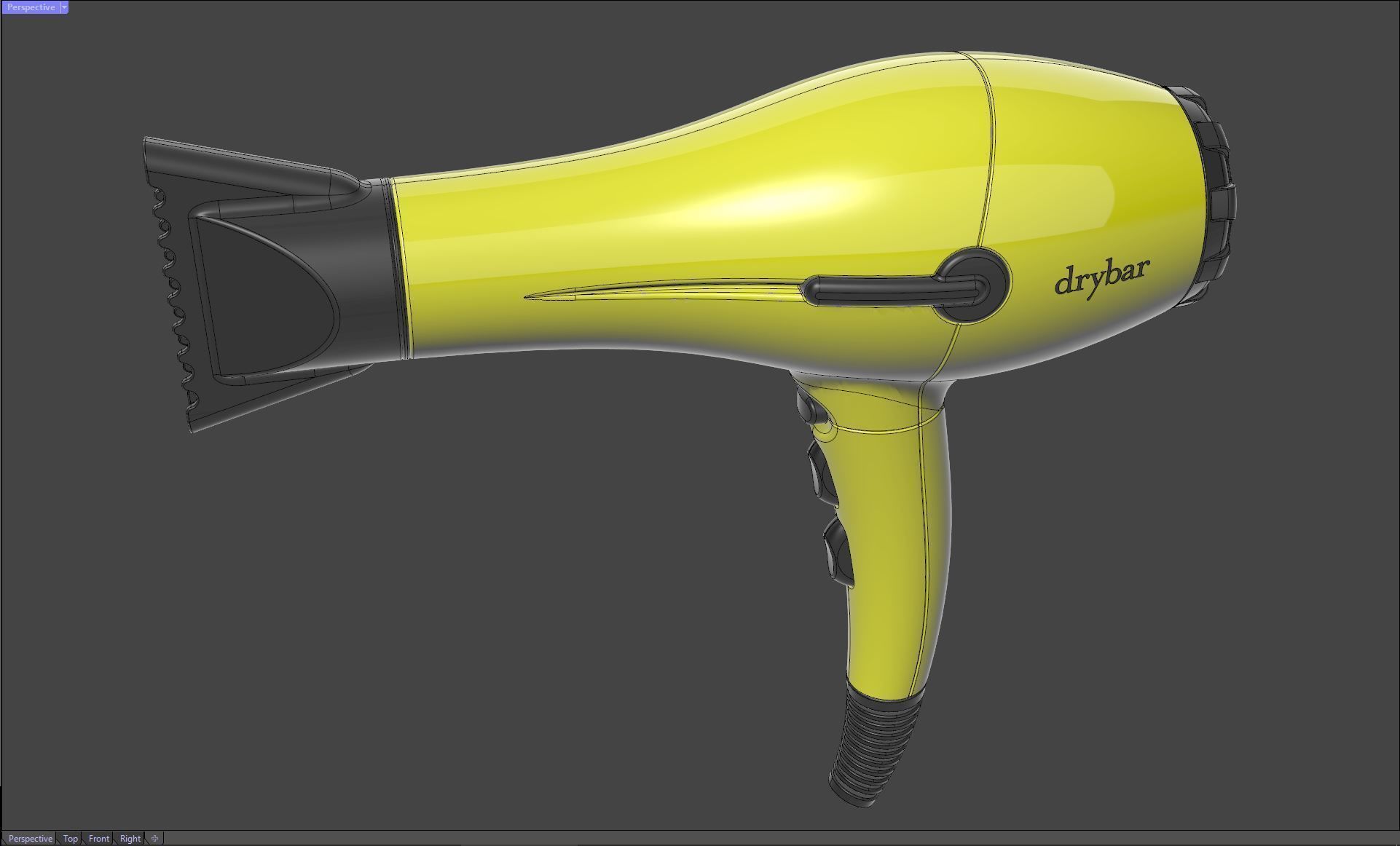 Hair Dryer Drybar 3D model_5