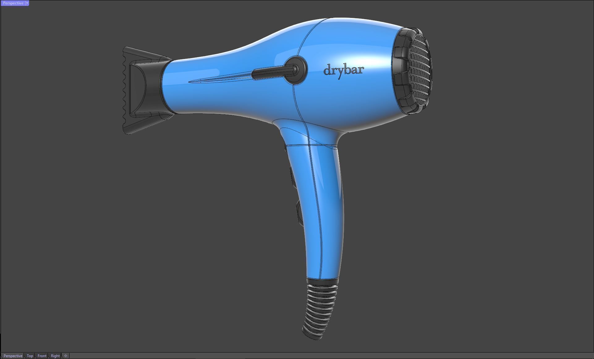 Hair Dryer Drybar 3D model_2