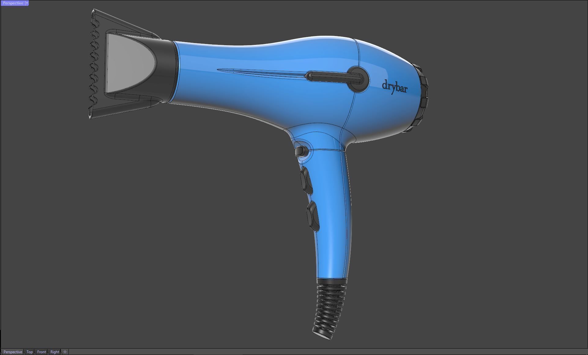 Hair Dryer Drybar 3D model_3