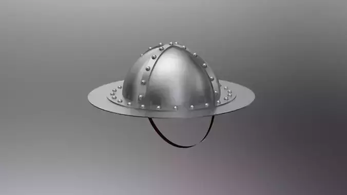 Medieval infantrymen helmet 3D model