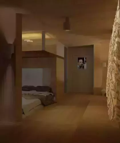 3d student accommodation file in obj formate