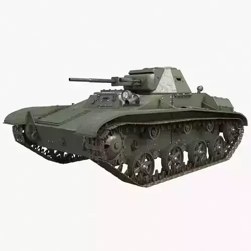 Tank T 60 Soviet Vray 3D model