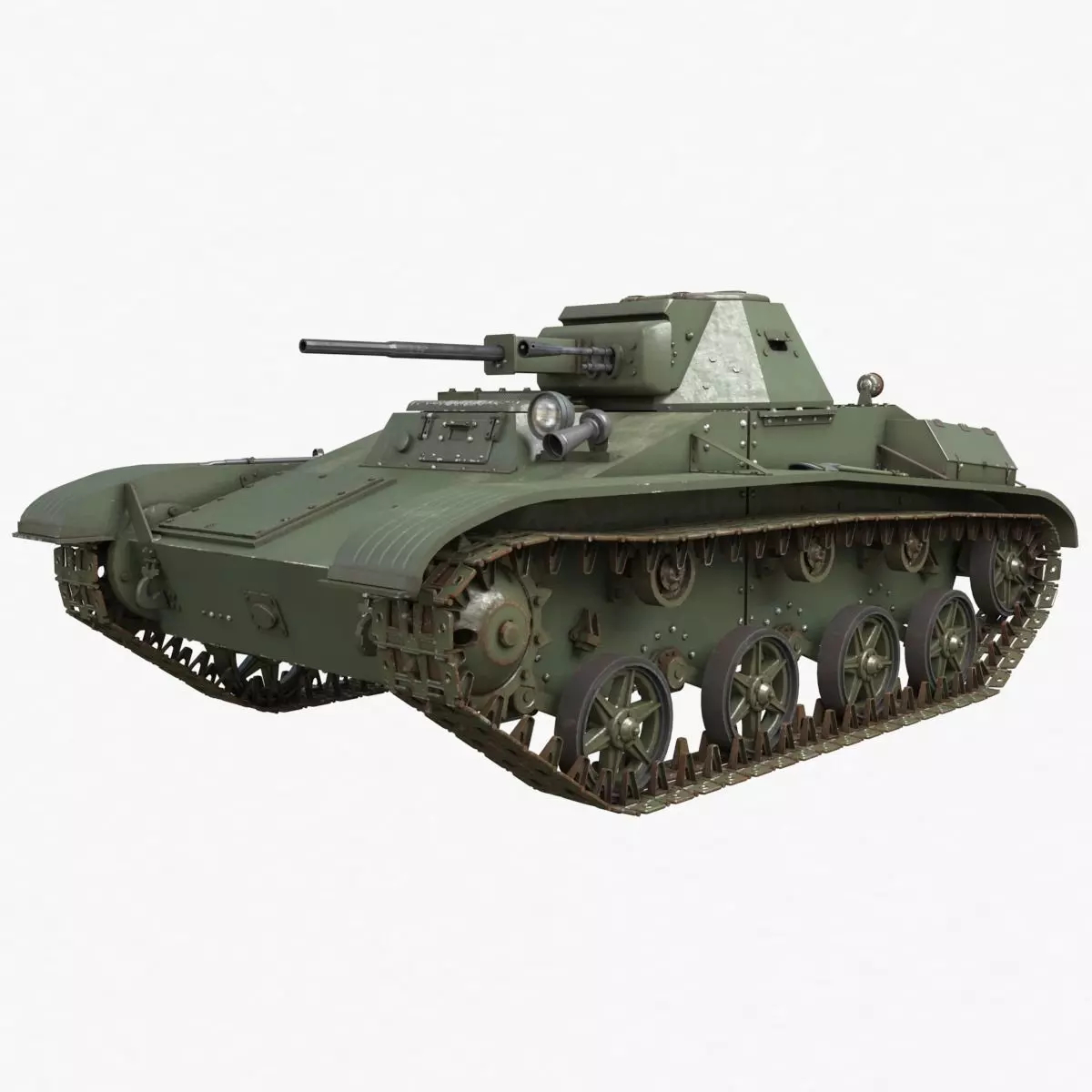 Tank T 60 Vray 3D model_0