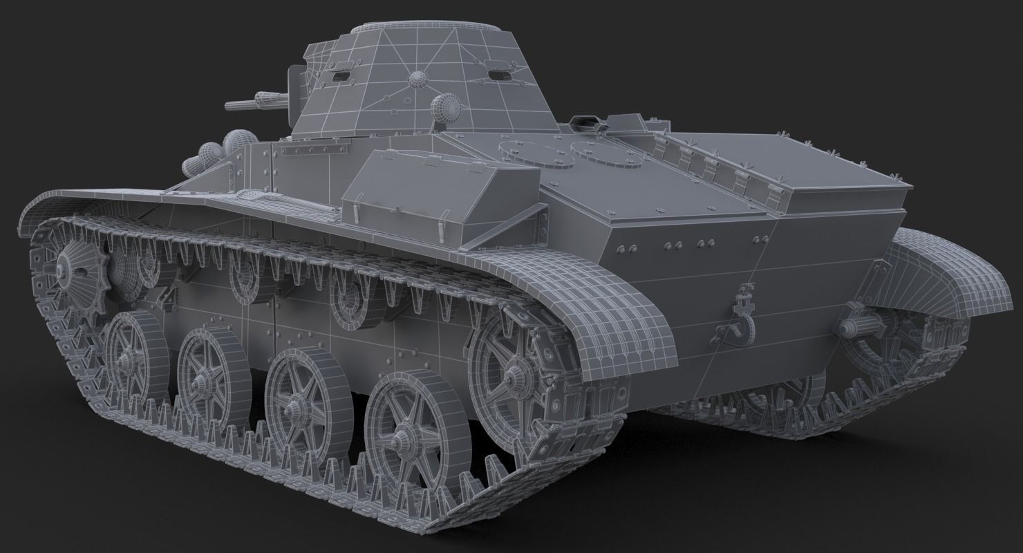 Tank T 60 Vray 3D model_17