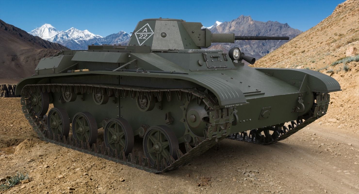 Tank T 60 Mental ray 3D model_3