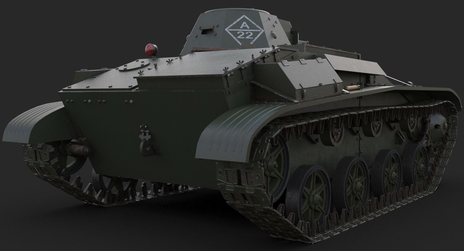 Tank T 60 Mental ray 3D model_10