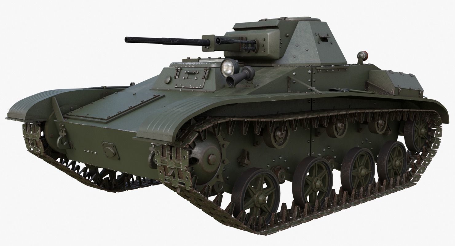 Tank T 60 Mental ray 3D model_2