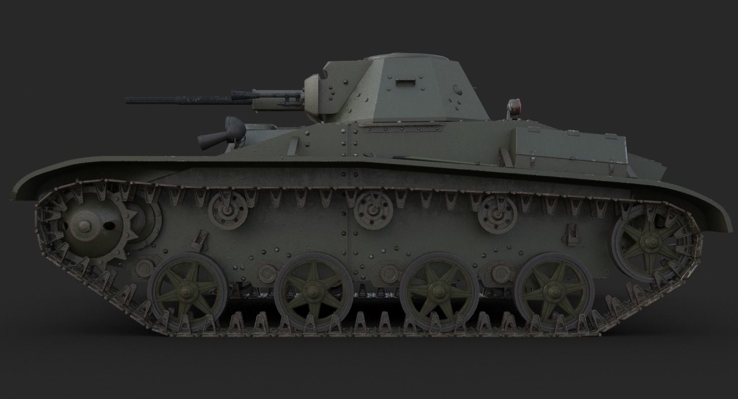 Tank T 60 Mental ray 3D model_7